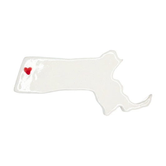 Pittsfield Ceramic Magnet for Fridge - Handcrafted Massachusetts State Decor Gift