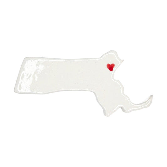 Salem Ceramic Magnet for Fridge - Handcrafted Massachusetts State Decor Gift