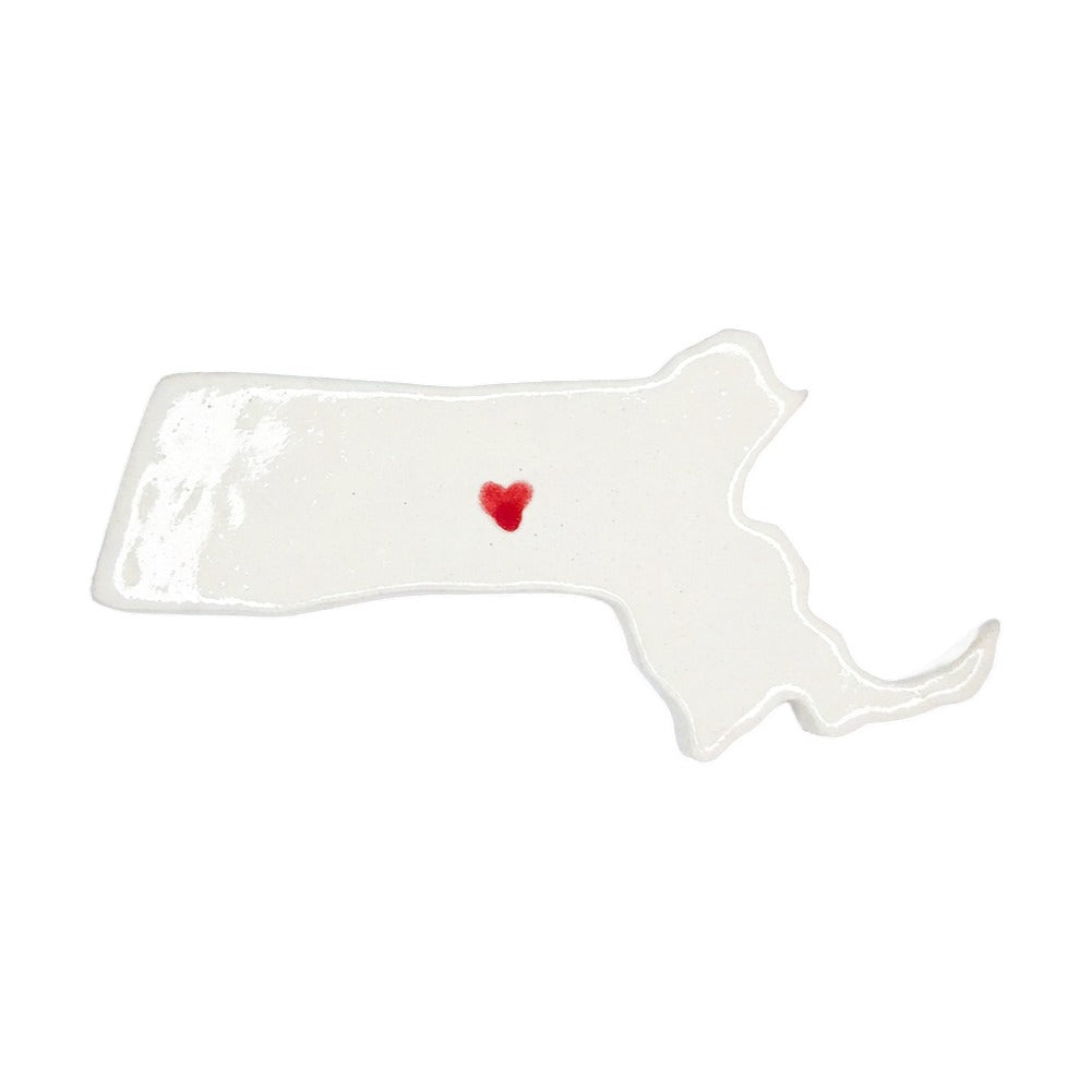 Worcester Ceramic Magnet for Fridge - Handcrafted Massachusetts State Decor Gift