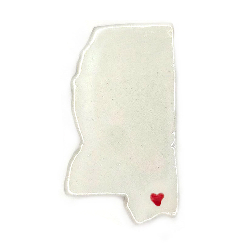 Biloxi Ceramic Magnet for Fridge - Unique Handmade Mississippi State Decor Gift