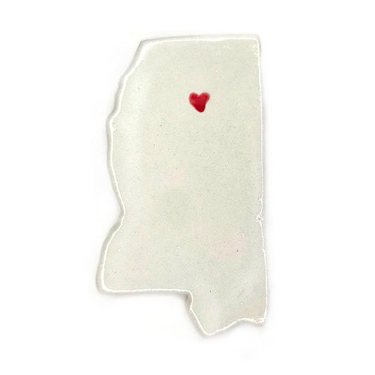Oxford Ceramic Magnet for Fridge - Unique Handmade Mississippi State Decor Gift