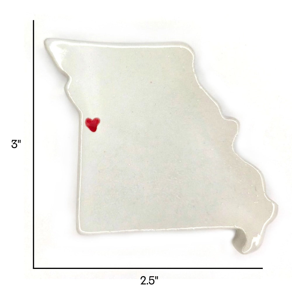 Kansas City Ceramic Magnet for Fridge - Unique Handmade Missouri State Decor Gift