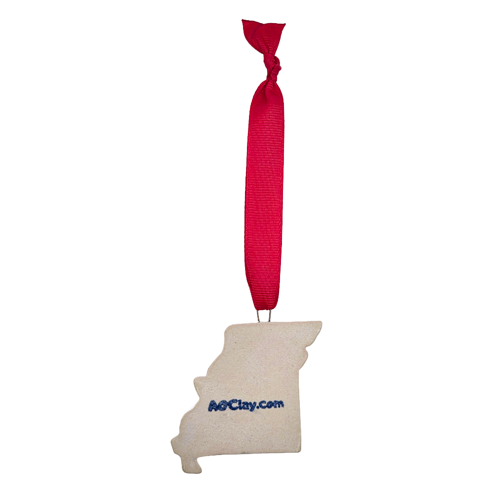 St Louis Ceramic Christmas Ornament - Handcrafted Missouri Holiday Gift