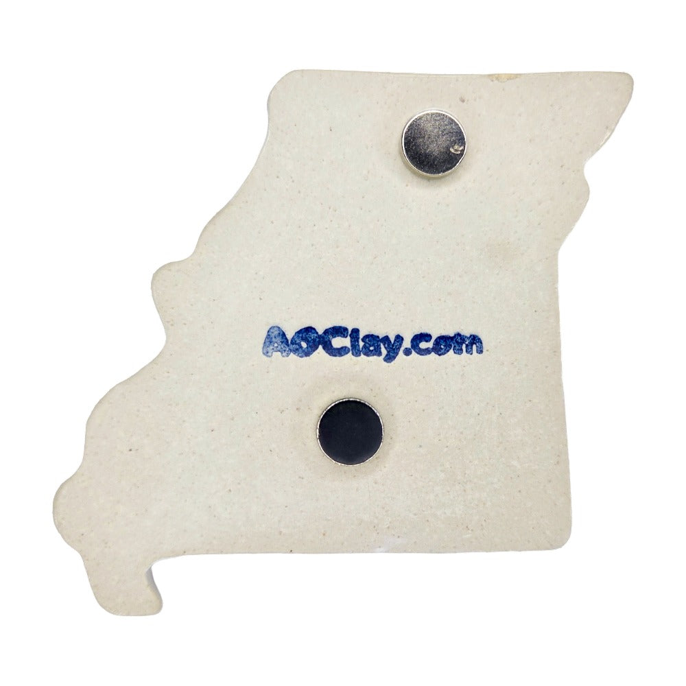 Kansas City Ceramic Magnet for Fridge - Unique Handmade Missouri State Decor Gift
