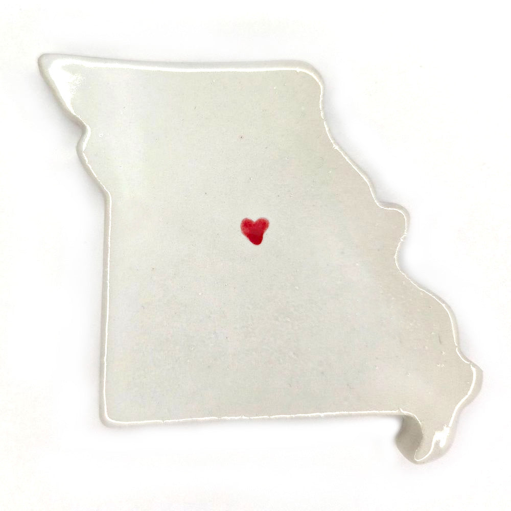 Columbia Ceramic Magnet for Fridge - Unique Handmade Missouri State Decor Gift