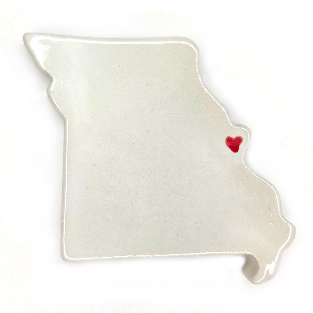 St Louis Ceramic Magnet for Fridge - Unique Handmade Missouri State Decor Gift