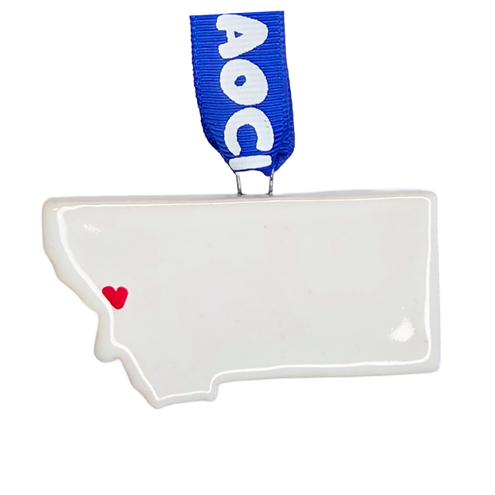 Montana Handcrafted Custom Ceramic Christmas Ornament