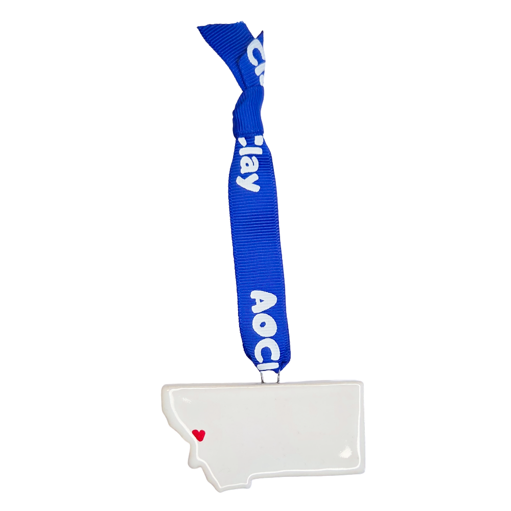 Montana Handcrafted Custom Ceramic Christmas Ornament
