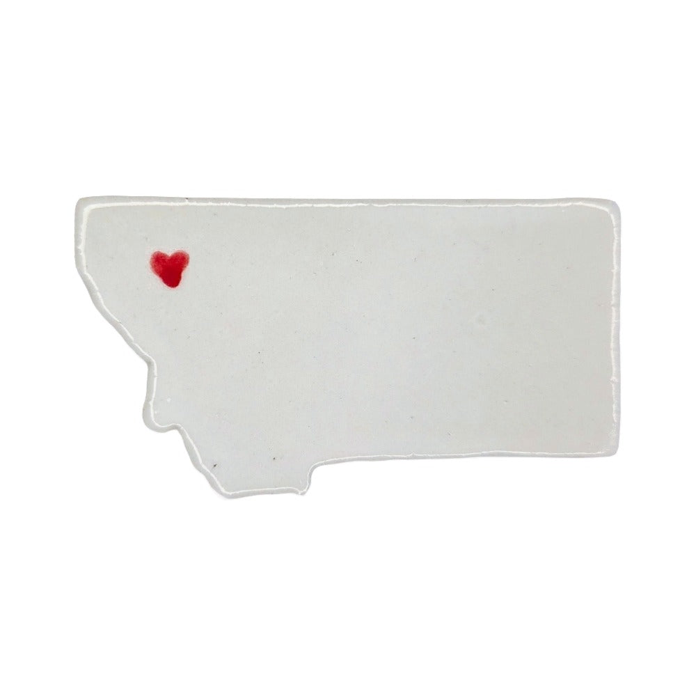 Bigfork Ceramic Fridge Magnet - Unique Handmade Montana State Decor Gift