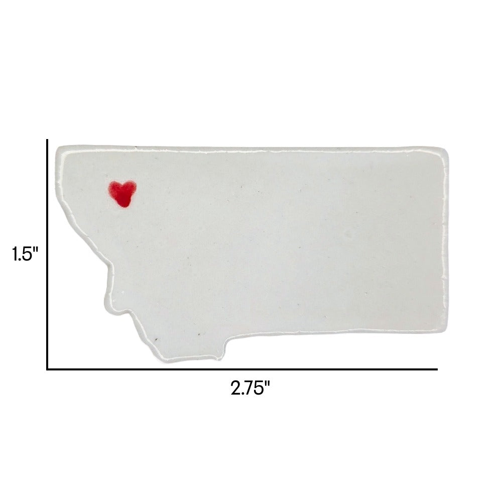 Bigfork Ceramic Fridge Magnet - Unique Handmade Montana State Decor Gift