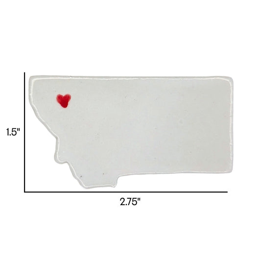 Bigfork Ceramic Fridge Magnet - Unique Handmade Montana State Decor Gift