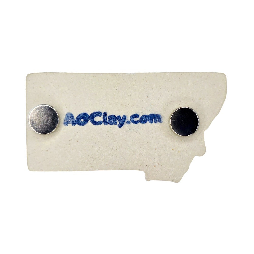 Bigfork Ceramic Fridge Magnet - Unique Handmade Montana State Decor Gift