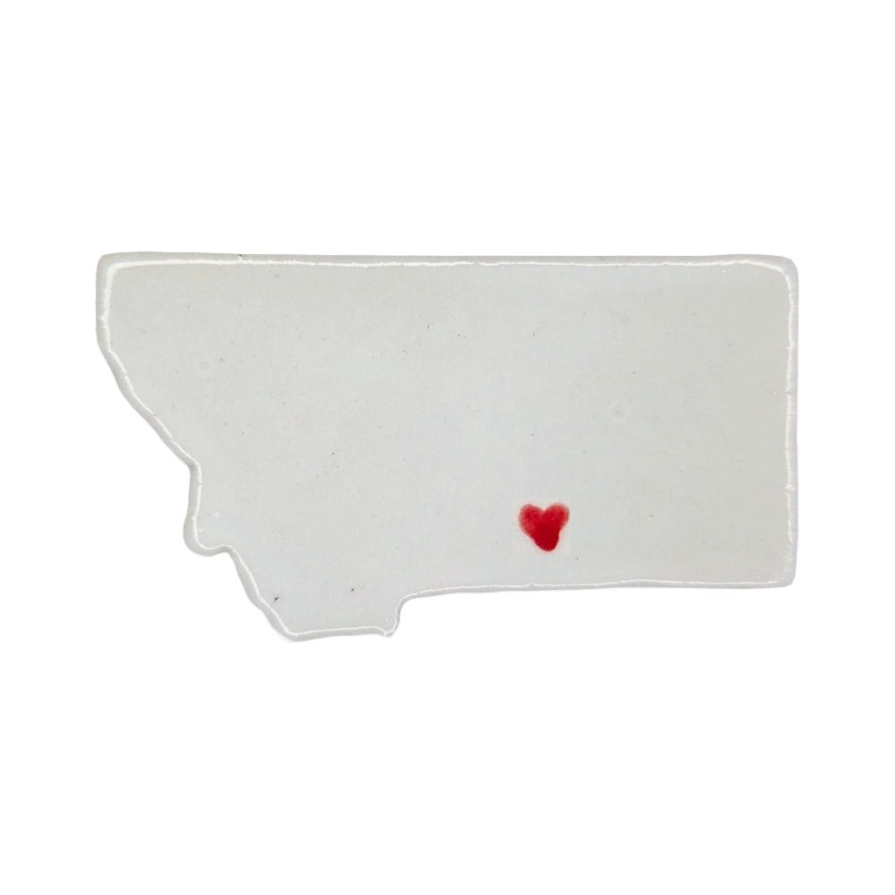 Billings Ceramic Fridge Magnet - Unique Handmade Montana State Decor Gift