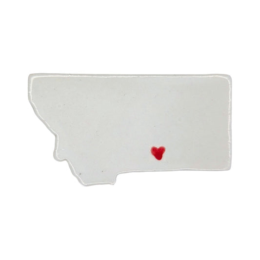 Billings Ceramic Fridge Magnet - Unique Handmade Montana State Decor Gift