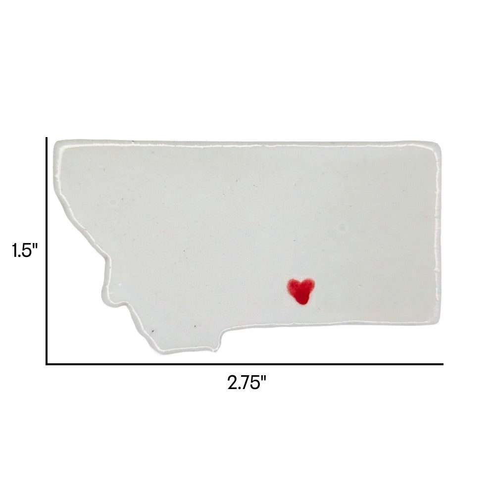 Billings Ceramic Fridge Magnet - Unique Handmade Montana State Decor Gift