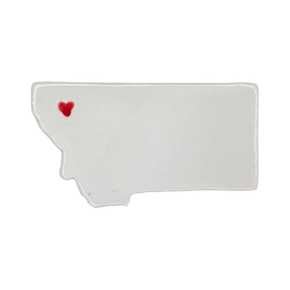 Kalispell Ceramic Fridge Magnet - Unique Handmade Montana State Decor Gift