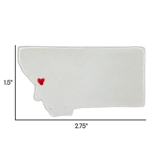 Missoula Ceramic Fridge Magnet - Unique Handmade Montana State Decor Gift