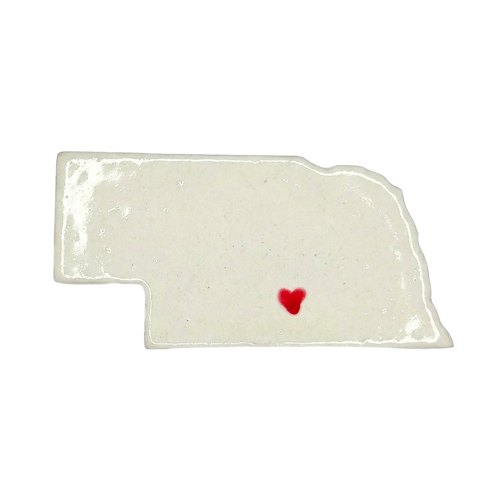 Kearney Ceramic Magnet for Fridge - Unique Handmade Nebraska State Decor Gift
