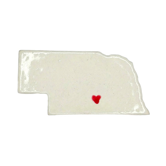 Kearney Ceramic Magnet for Fridge - Unique Handmade Nebraska State Decor Gift