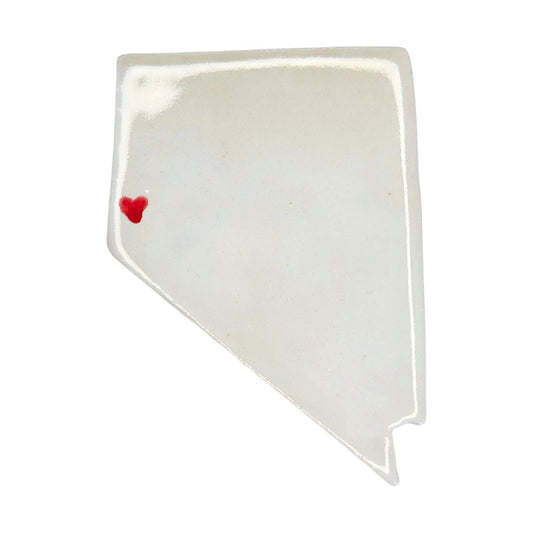 Reno Ceramic Magnet - Handmade Nevada Souvenir with Heart Design