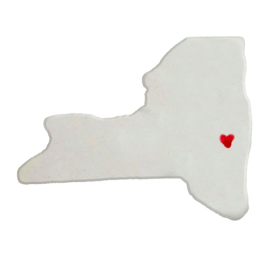 Albany Ceramic Magnet for Fridge - Handmade New York State Decor Gift