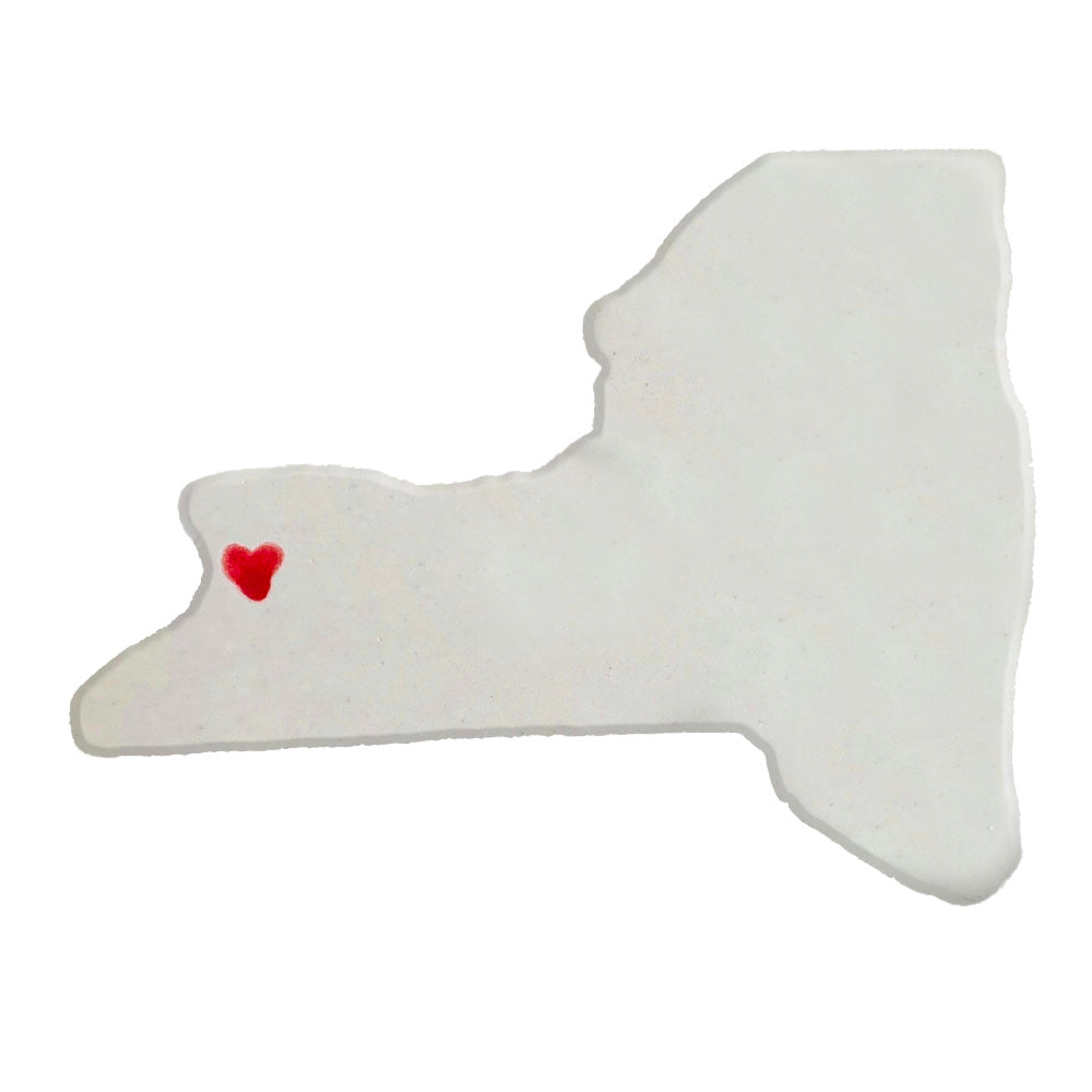 Buffalo Ceramic Magnet for Fridge - Handmade New York State Decor Gift