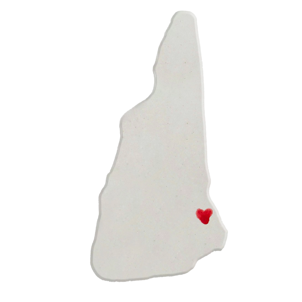 Dover Ceramic Magnet for Fridge - Handmade New Hampshire State Decor Gift