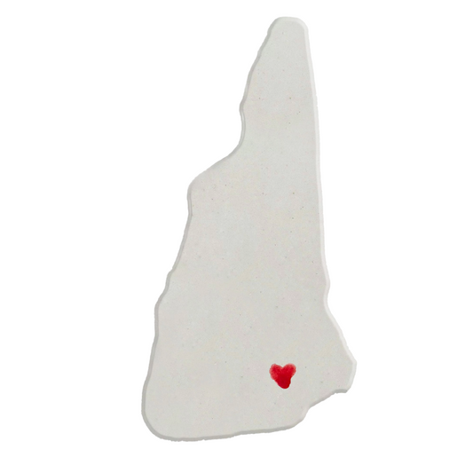 Manchester Ceramic Magnet for Fridge - Handmade New Hampshire State Decor Gift