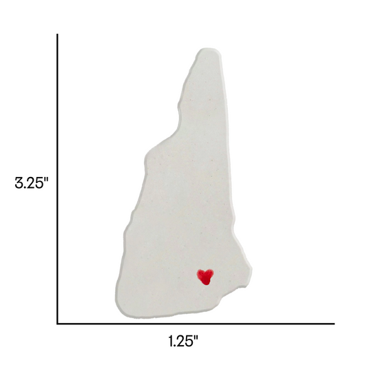 Manchester Ceramic Magnet for Fridge - Handmade New Hampshire State Decor Gift