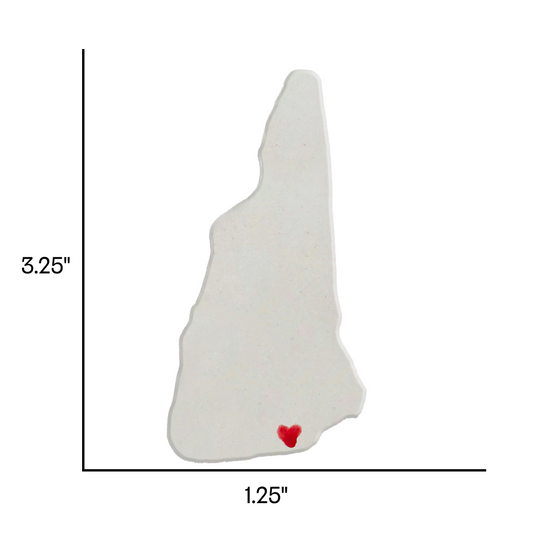 Nashua Ceramic Magnet for Fridge - Handmade New Hampshire State Decor Gift