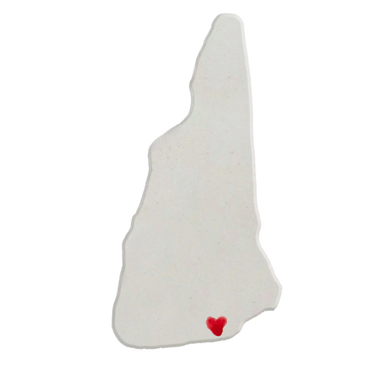 Nashua Ceramic Magnet for Fridge - Handmade New Hampshire State Decor Gift