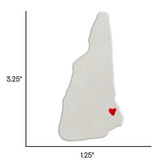 Portsmouth Ceramic Magnet for Fridge - Handmade New Hampshire State Decor Gift