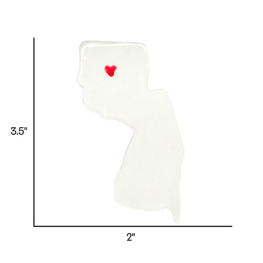 Morristown Ceramic Magnet for Fridge - Handcrafted New Jersey State Decor Gift