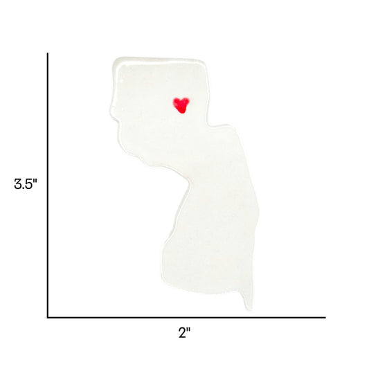 Newark Ceramic Magnet for Fridge - Handcrafted New Jersey State Decor Gift