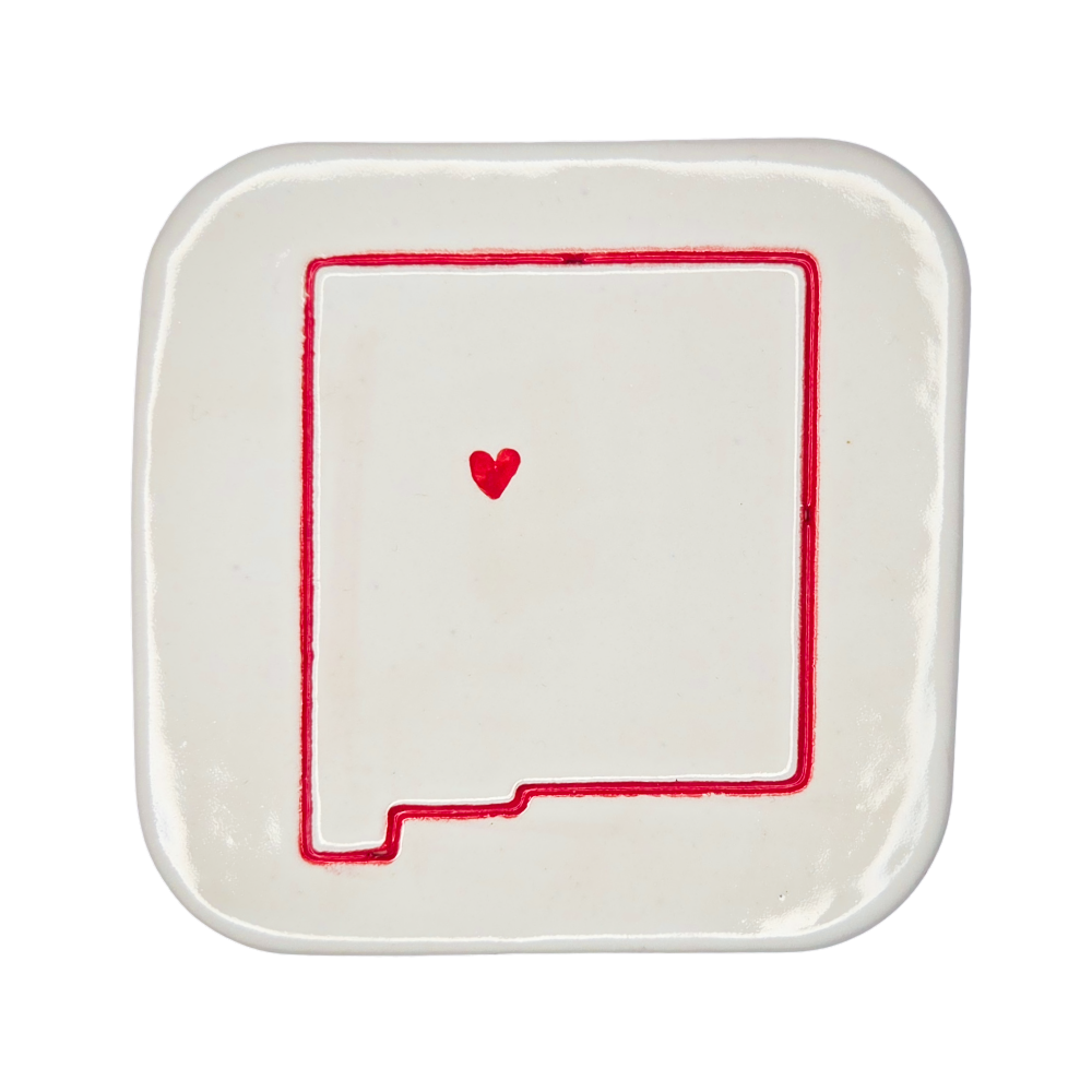 New Mexico Handcrafted Custom Ceramic Coaster | Individual Single Coaster