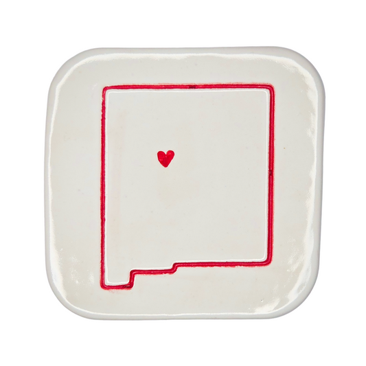 New Mexico Handcrafted Custom Ceramic Coaster | Individual Single Coaster