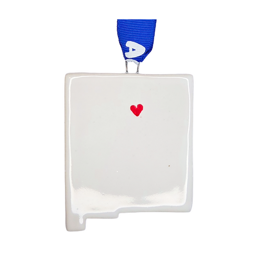 New Mexico Handcrafted Custom Ceramic Christmas Ornament