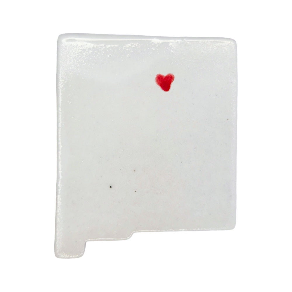 Santa Fe Ceramic Magnet for Fridge - Unique Handmade New Mexico State Decor Gift