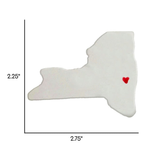 Albany Ceramic Magnet for Fridge - Handmade New York State Decor Gift