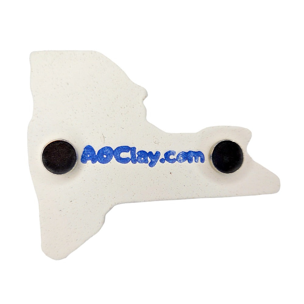 New York Custom Ceramic Magnet for Fridge - Handmade Gift with Red Heart Design