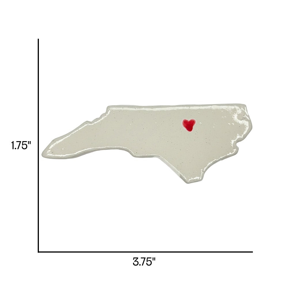 Raleigh Ceramic Magnet for Fridge - Handcrafted North Carolina State Decor Gift