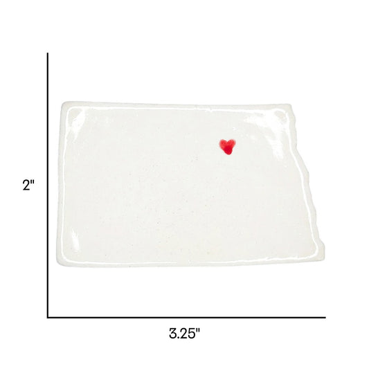 Devils Lake Ceramic Magnet for Fridge - Handcrafted North Dakota State Decor Gift