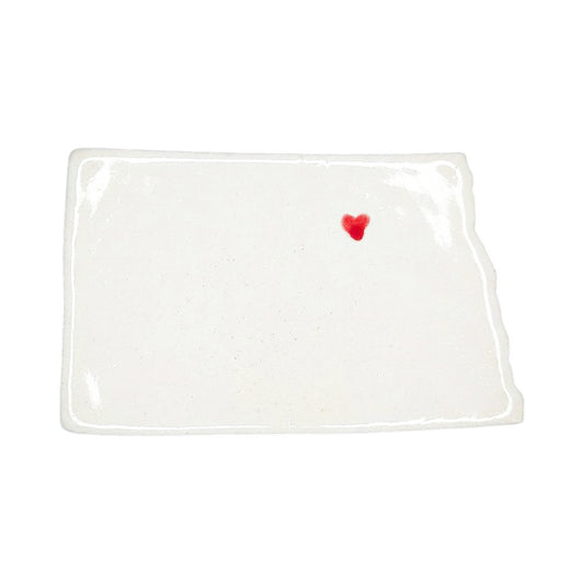 Devils Lake Ceramic Magnet for Fridge - Handcrafted North Dakota State Decor Gift