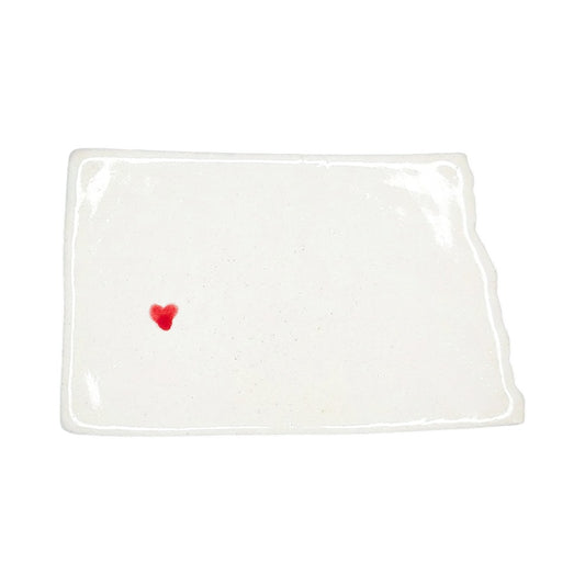 Dickinson Ceramic Magnet for Fridge - Handcrafted North Dakota State Decor Gift
