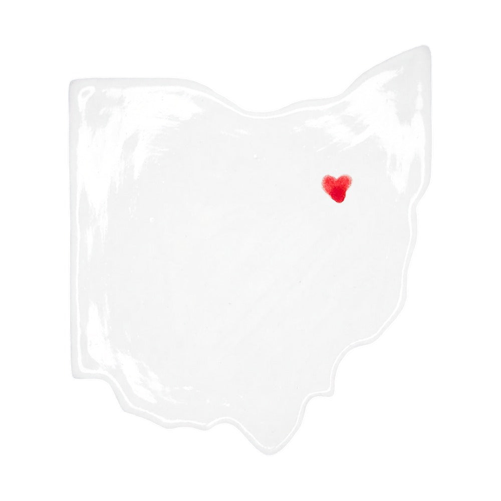 Akron Ceramic Magnet for Fridge - Handcrafted Ohio State Decor Gift