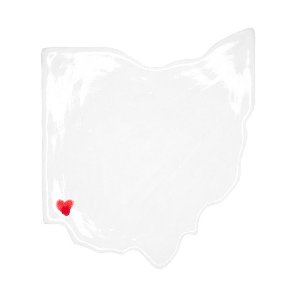 Cleveland Ceramic Magnet for Fridge - Handcrafted Ohio State Decor Gift