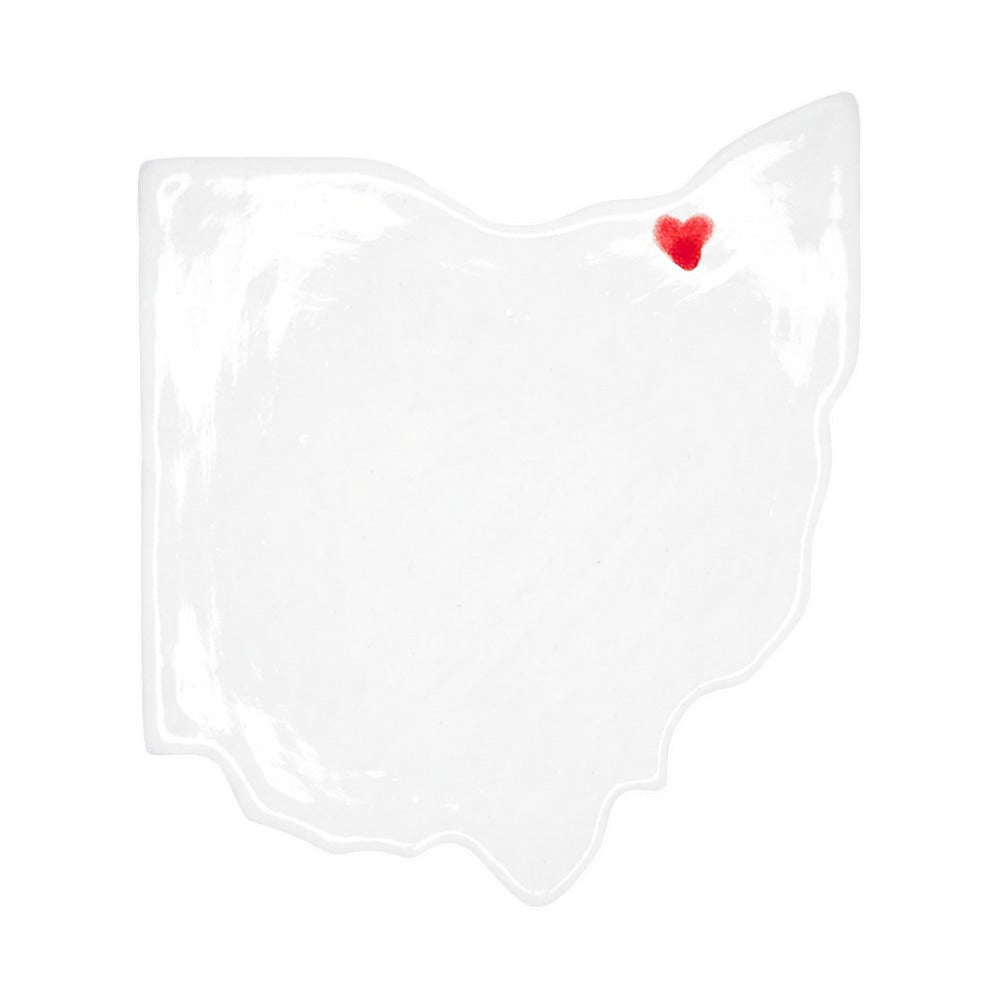 Cleveland Ceramic Magnet for Fridge - Handcrafted Ohio State Decor Gift