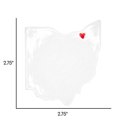 Cleveland Ceramic Magnet for Fridge - Handcrafted Ohio State Decor Gift