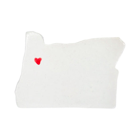 Albany Ceramic Magnet for Fridge - Handcrafted Oregon State Decor Gift