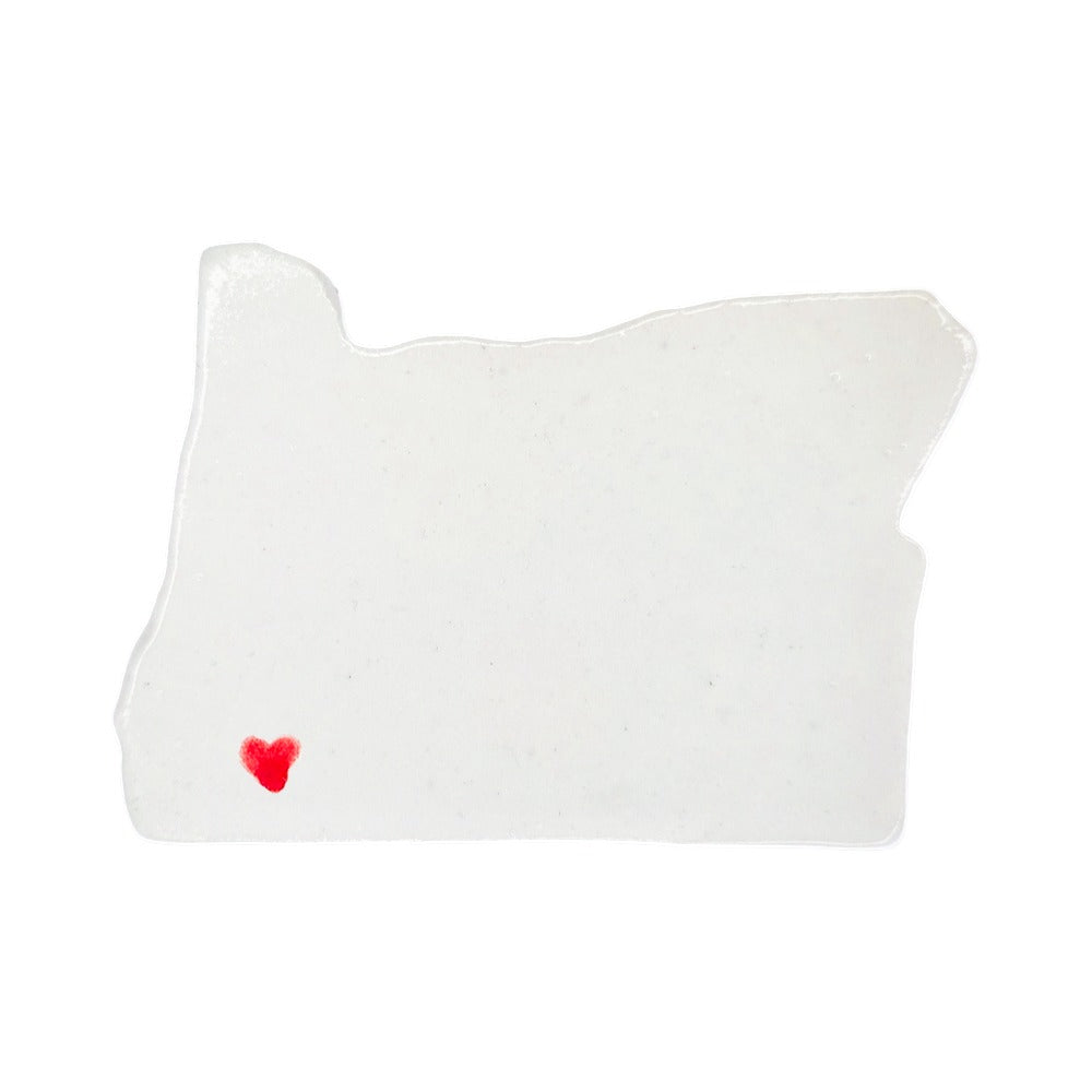 Medford Ceramic Magnet for Fridge - Handcrafted Oregon State Decor Gift